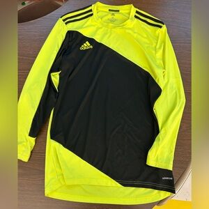 Adidas soccer goalie Neon Yellow and Black Long Sleeve Shirt